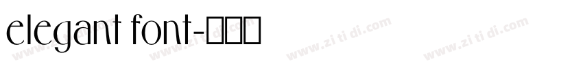 elegant font字体转换